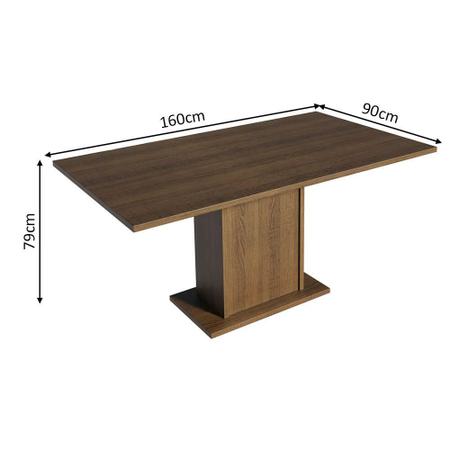 Imagem de Mesa Madesa Retangular Tampo de Madeira 5275 Rustic