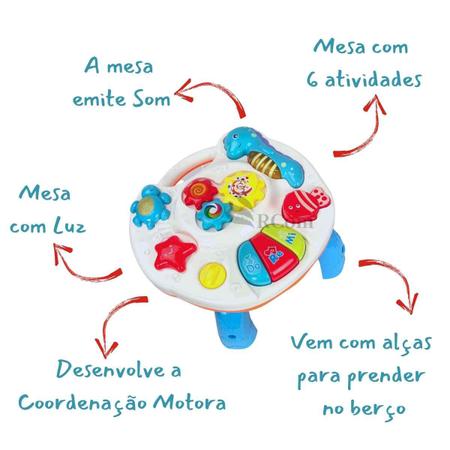 Brinquedo Para Bebe Mesinha Infantil Piano Luz e Som Mar – Papelaria Pigmeu