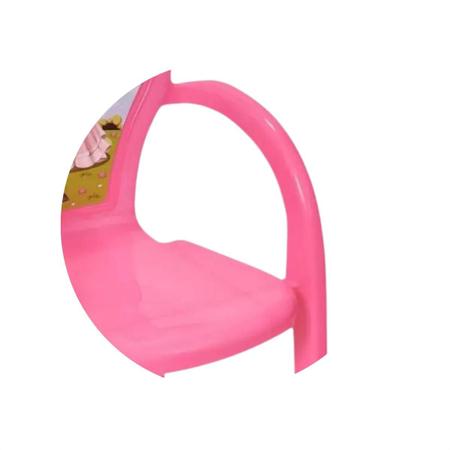 Imagem de Mesa Mesinha Infantil Rosa Princesa Com 2 Cadeiras Plástica