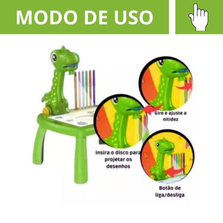 Imagem de Mesa Mesinha Projetora de Desenho Interativa Dinossauro Zoop