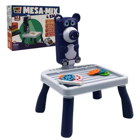 Mesa Mix 4 em 1 Projetor Infantil Estimulo e Aprendizado das