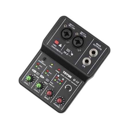 Imagem de Mesa Mixer Placa De Som Vedo Q-12 Interface De Audio Usb Pc Profissional