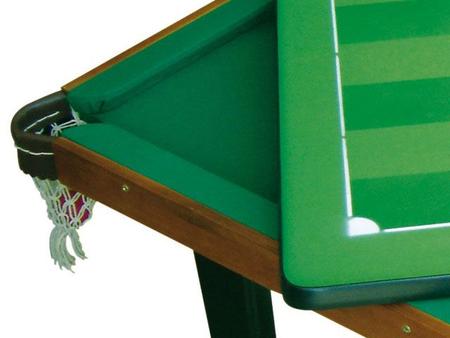 Mesa 4 em 1 Sinuca Futebol Botão Ping Pong - 15mm MDF Tecido