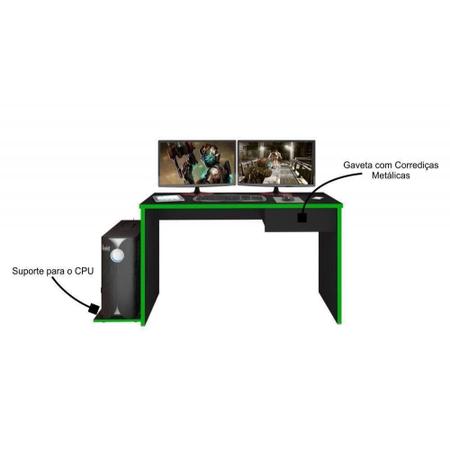 Imagem de Mesa para Computador Notebook Desk Game DRX 8000 Preto/Verde - Mpozenato