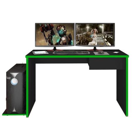 Imagem de Mesa para Computador Notebook Desk Game DRX 8000 Preto/Verde - Mpozenato