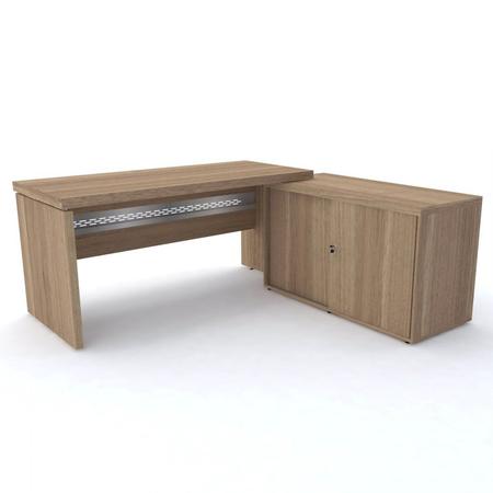 Mesa para Escritório em L Diretor com Balcão 160 x 70 cm ML1600PE50 - Pandin Móveis Imagem de Mesa para Escritório em L Diretor com Balcão 160 x 70 cm ML1600PE50