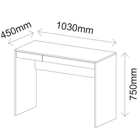 Imagem de Mesa Para Escritório Escrivaninha Home Office College Branco - Lyam Decor