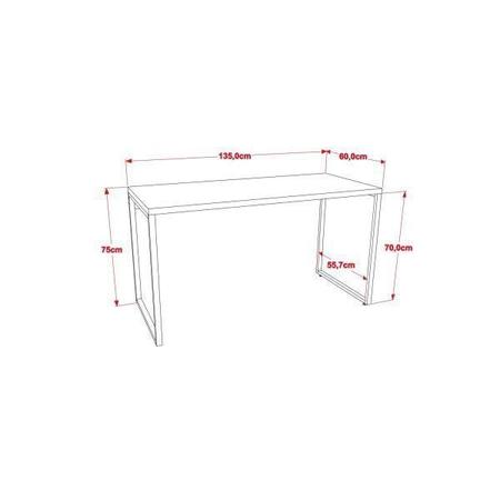 Imagem de Mesa para Escritório Office Estilo Industrial 135cm Kuadra Compace