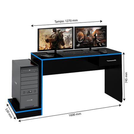 Imagem de Mesa pc Gamer preto Azul