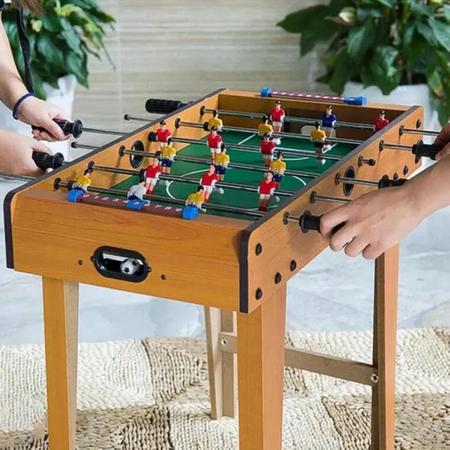 Imagem de Mesa Pebolim Infantil Criança Grande Brinquedo Jogo De Futebol 18 Jogadores