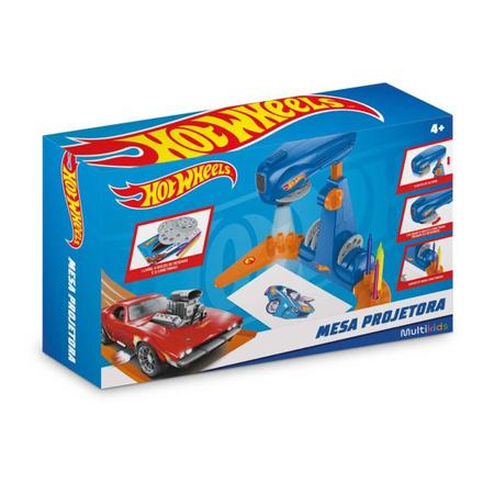 Imagem de Mesa Projetora com Kit de Canetinhas para desenhos Hot Wheels Multikids BR2087