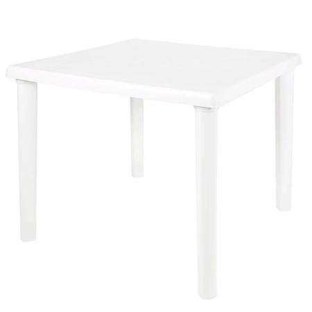 Imagem de Mesa Quadrada Plástica Desmontável Branca 82x82cm Mor C/ Nf