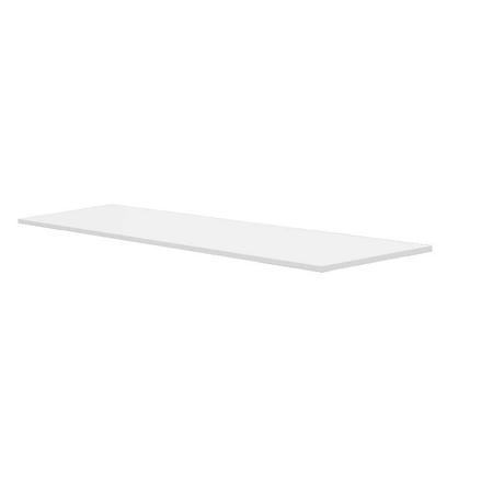 Imagem de Mesa Suspensa de Estudos Parede 120cm Escritório Suporte Cinza MDF Off White - Ahz Móveis