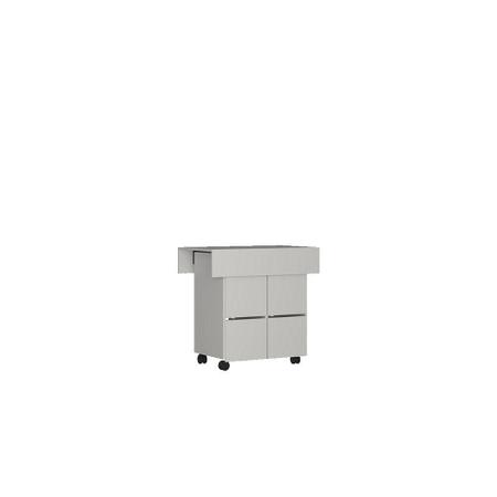 Conjunto de Mesa com 4 Bancos Nova Mobile B21.038 Branco SE