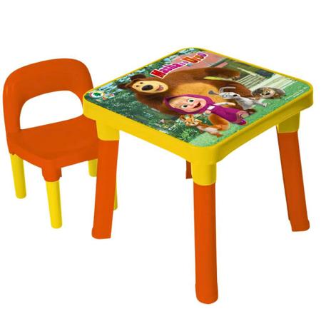 Imagem de Mesinha C/ Cadeira Infantil Masha e Urso 0450 - Monte Libano