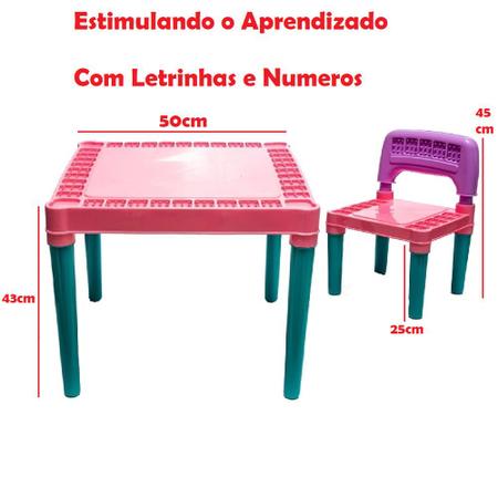 Imagem de Mesinha de Atividades Infantil Educativa E Didática E 2 Cadeiras Tritec