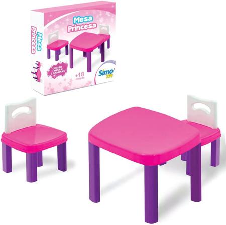 Imagem de Mesinha Infantil Princesa Super Atividades Desmontável Com 2 Cadeiras Presente Criança 281