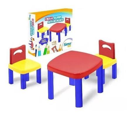Imagem de Mesinha Infantil Super Atividades Com 2 Cadeiras - Simo Toys