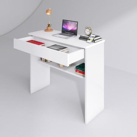 Imagem de Mesinha Manicure Escrivaninha Prática Mdp Com Gaveta Móveis Mesa De Computador