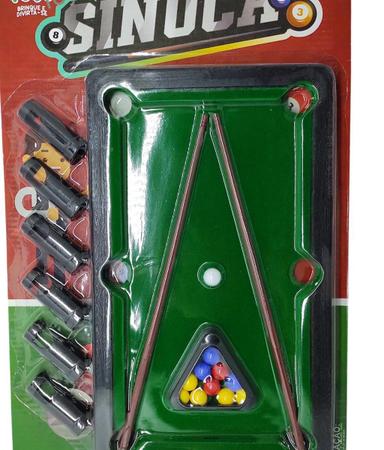 Mesinha de Sinuca Infantil Snooker Brilhar Com 02 Tacos