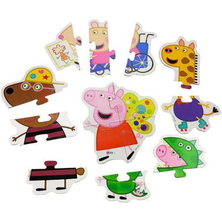 Meu Primeiro Quebra Cabeça Infantil Peppa Pig Peças Grandes - Nig