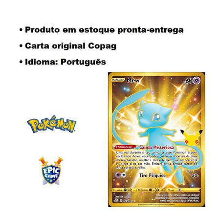 Carta Pokémon Mew Ex Clássico - Coleção Celebrações 25 Anos