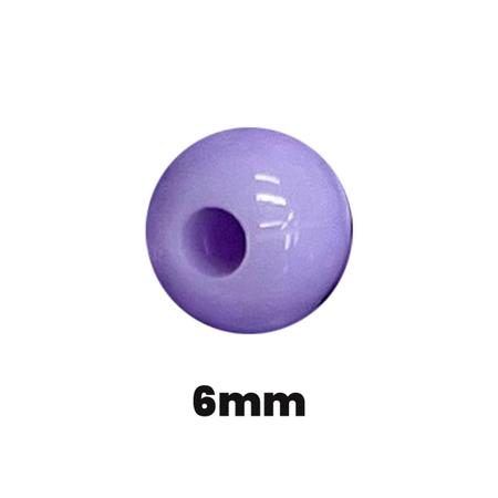 Imagem de Miçanga de Bola Colorida Bolinhas Lisa Leitosa 6mm Aprox. 700 Bolinhas 100gr Para Fazer Pulseiras