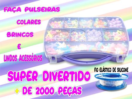 Kit Miçanga Montagem Pulseira Bijuteria Colar Infantil - Focu's Ecomm -  Miçangas - Magazine Luiza