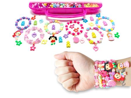 Kit Miçanga Montagem Pulseira Bijuteria Colar Infantil - Focu's Ecomm -  Miçangas - Magazine Luiza