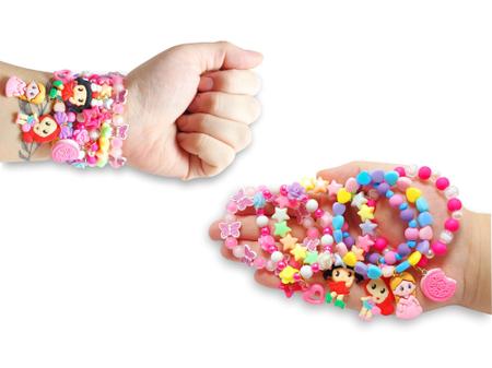 Kit Miçanga Montagem Pulseira Bijuteria Colar Infantil - Focu's Ecomm -  Miçangas - Magazine Luiza