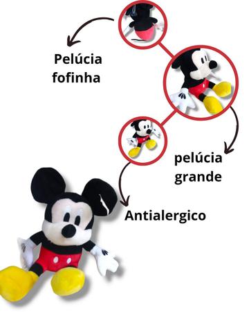 Imagem de Mickey Pelucia Musical Disney Grande Bem Feita Macia Linda