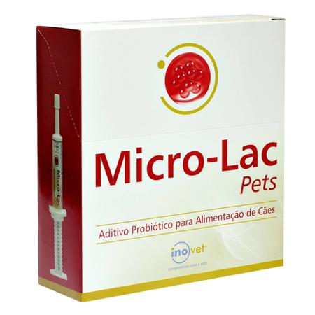 Imagem de Micro-lac Aditivo Probiótico Pet 1 Seringa 15g Inovet