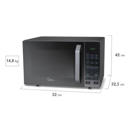 Imagem de Micro-ondas 35L Prata Porta Espelhada SmartPlate Midea