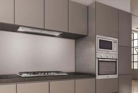 Imagem de Micro ondas de embutir inox 60 25 l em aco inox com acabamento scotch brite 8 funcoes tramontina