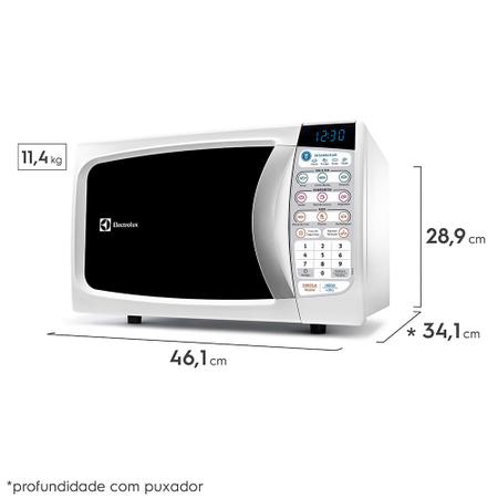 Imagem de Micro-ondas Electrolux 20L Branco Painel Seguro e Display Digital (MTD30)