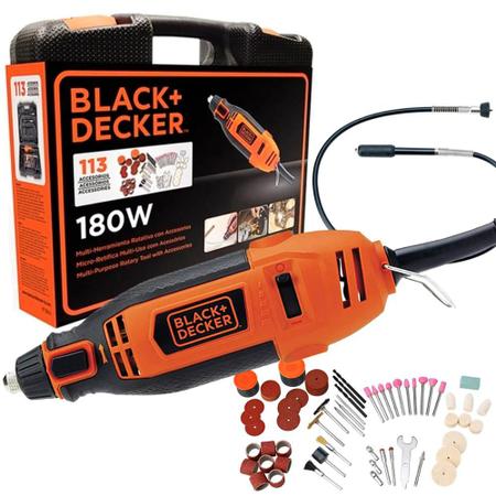 Micro retífica Black+Decker RT18KA 180W 127V