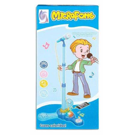 Imagem de Microfone Azul Com Pedestal Musical Meninos Infantil Fenix