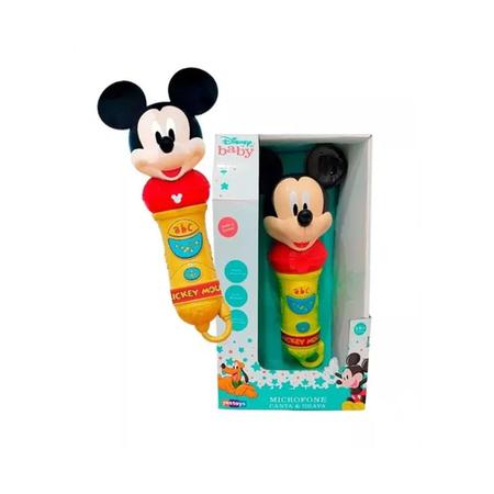 Imagem de Microfone Canta Grava Infantil Mickey Colorido - Disney Baby