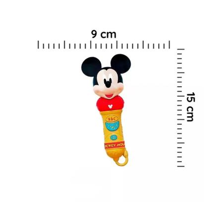 Imagem de Microfone Canta Grava Infantil Mickey Colorido - Disney Baby
