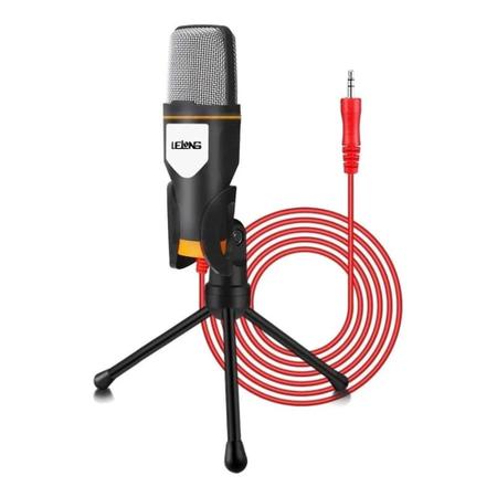 Microfone condensador tripé para gravação PC - Filó Modas Imagem de Microfone condensador tripé para gravação PC
