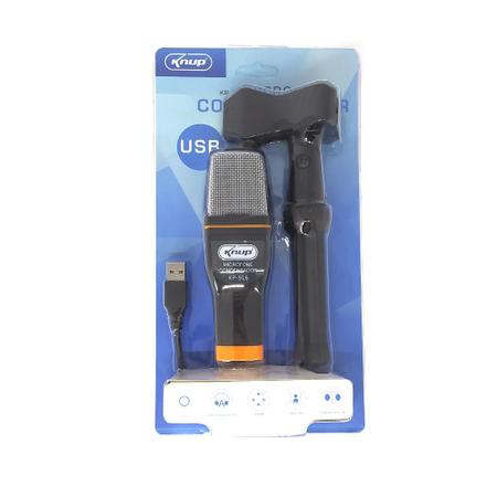 Imagem de Microfone Condensador Usb Knup KP-916 Para Live Podcast E Aulas