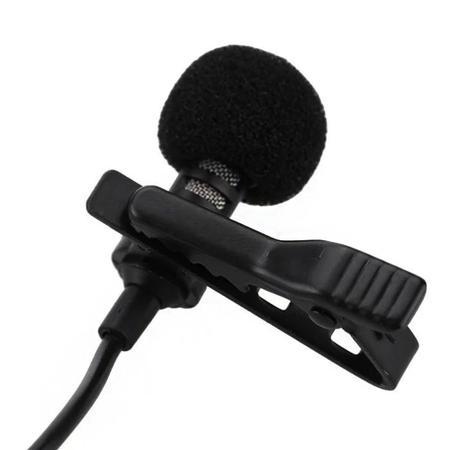 Imagem de Microfone de Lapela Profissional Celular Gravaçao Audio Youtuber Jornalista Reportagem Palestra Evento Professor Smartphone