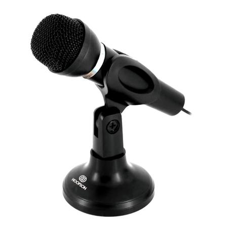 Imagem de Microfone De Mesa Com Fio P2 Estéreo Unidirecional Suporte Preto