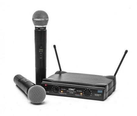 Imagem de Microfone Duplo Sem Fio Uhf Wireless Profissional Le 906
