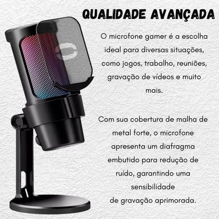 Imagem de Microfone Gamer Condensador Usb Streaming Captura De 360º