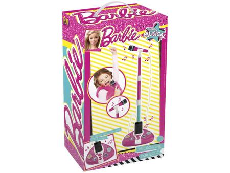 Imagem de Microfone Infantil Barbie Fabuloso com Pedestal - Fun