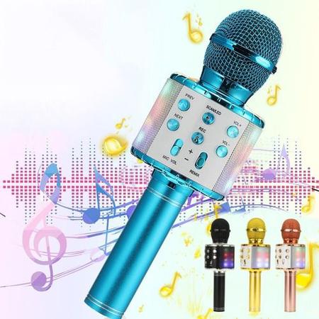 Microfone Karaokê Bluetooth/Muda Voz/Rádio FM - Drika's Import