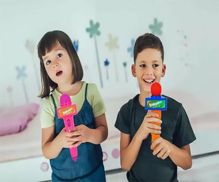 Imagem de Microfone Infantil Sai A Voz  Brinquedo Criança