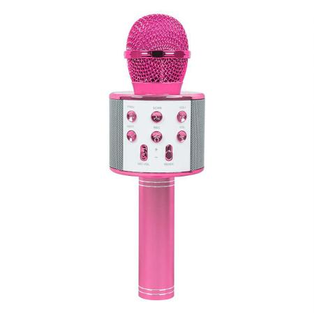 Karaoke Microfone Bluetooth Rosa Sem Fio - Smartek