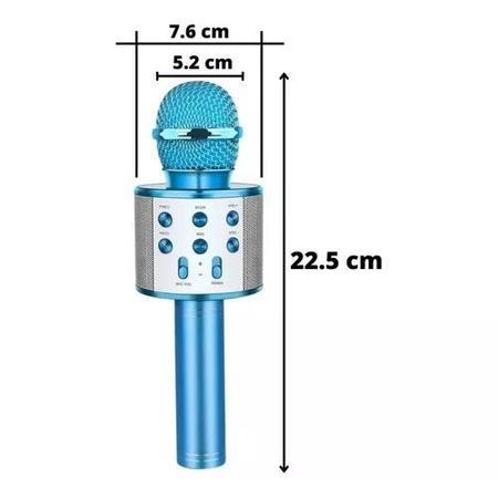 Imagem de Microfone Karaoke Bluetooth USB LED: Conectividade e Entretenimento em um só Aparelho
